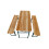 3pc Folding Wooden Picnic Table & Bench Set 4