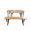 3pc Folding Wooden Picnic Table & Bench Set 6