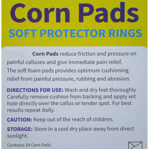 24 x Round Corn Foam Pads Cushion Adhesive Protective Ring Plasters 1