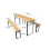3pc Folding Wooden Picnic Table & Bench Set 5