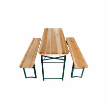 3pc Folding Wooden Picnic Table & Bench Set