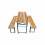 3pc Folding Wooden Picnic Table & Bench Set 1