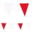 10 Plastic Bunting: Red & White 1
