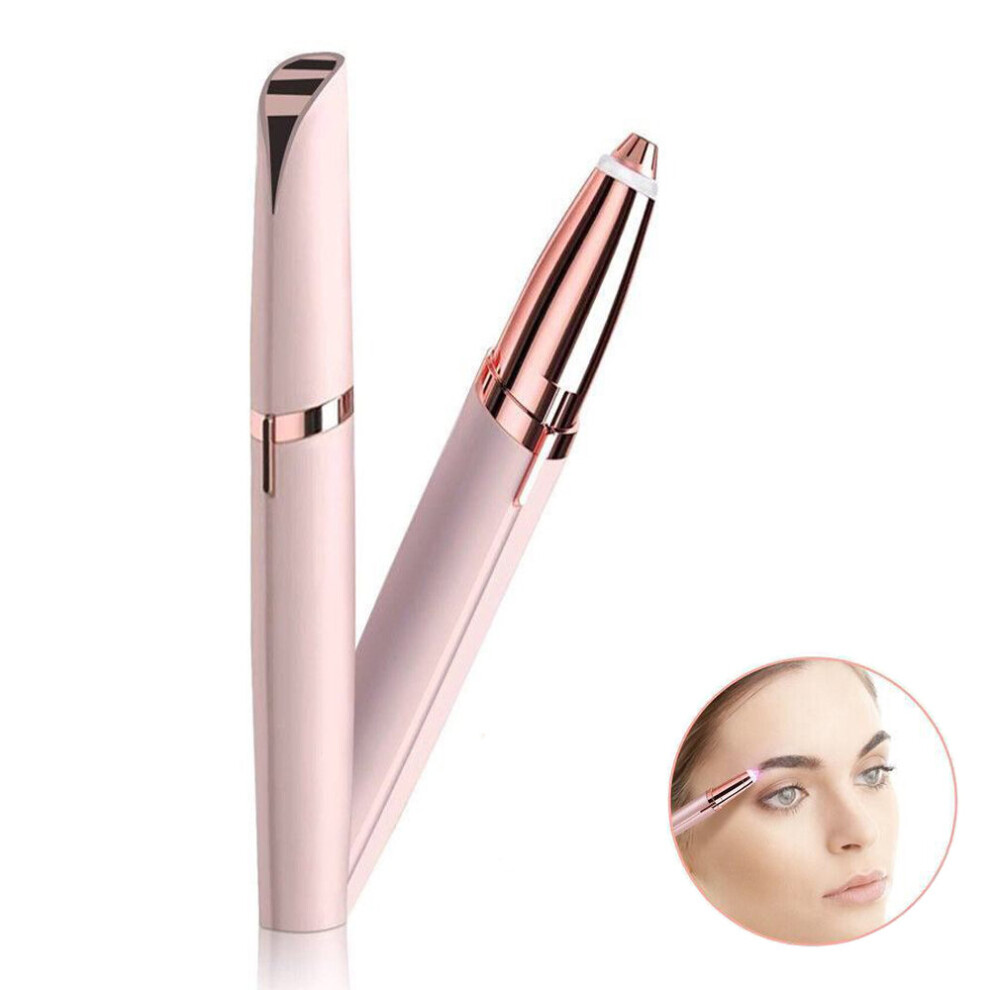 (Rose gold) Electric Precision Women Eyebrow Hair Trimmer