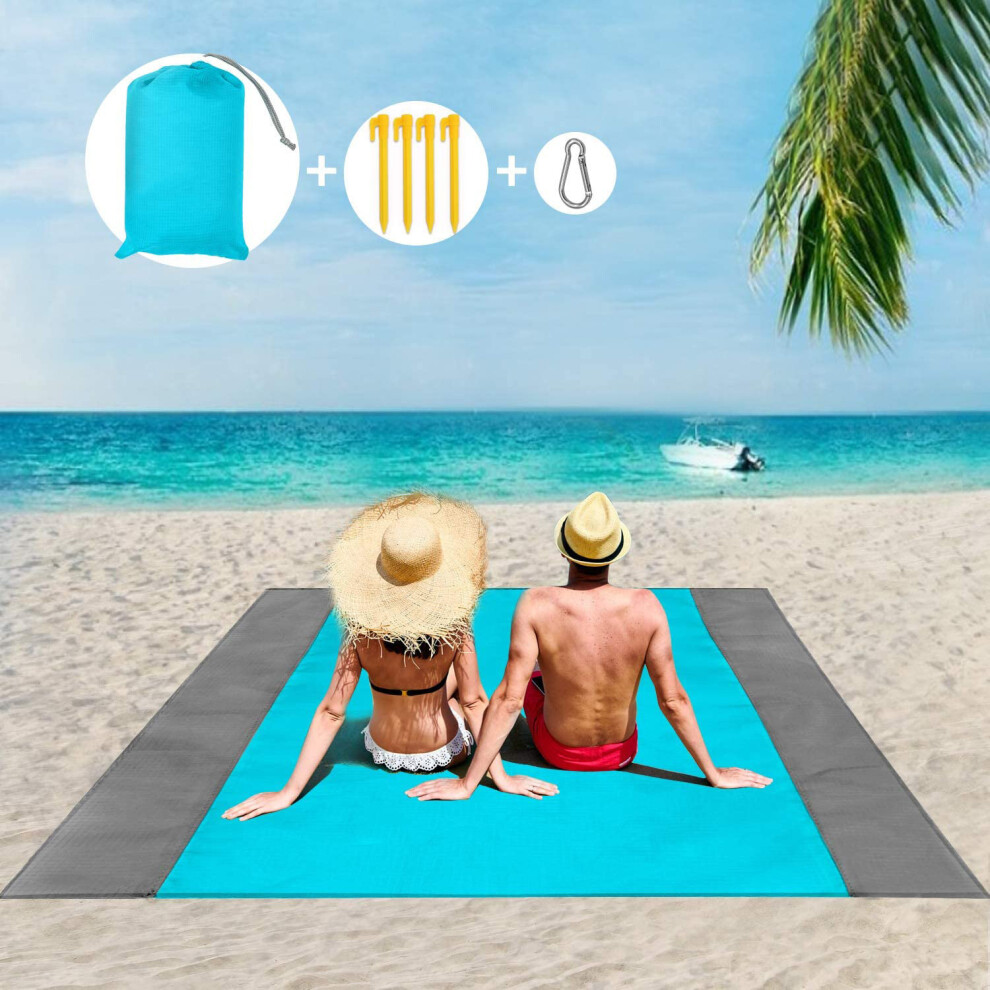 210 x 200cm Beach Picnic Blanket, Extra Large Waterproof Sandproof Beach Mat