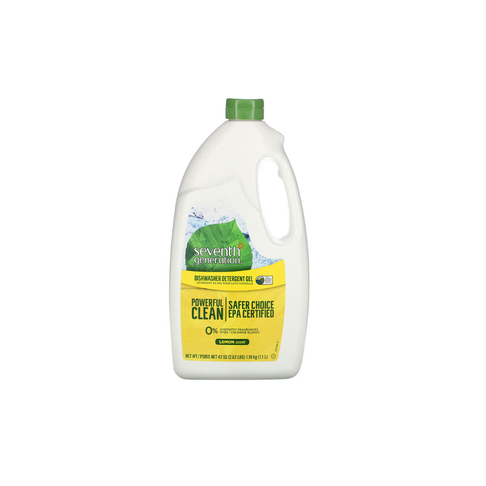 Seventh Generation, Dishwasher Detergent Gel, Lemon, 1.19kg