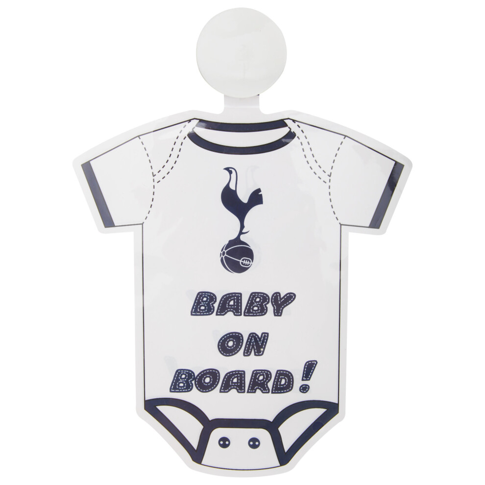 Official Football Kit Baby On Board Car Window Sign White Tottenham Hotspur Fc