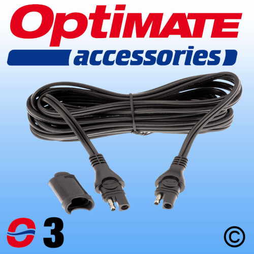 Optimate O3 SAE Extension Lead 1.8m 180cm Weatherproof Plug Connector