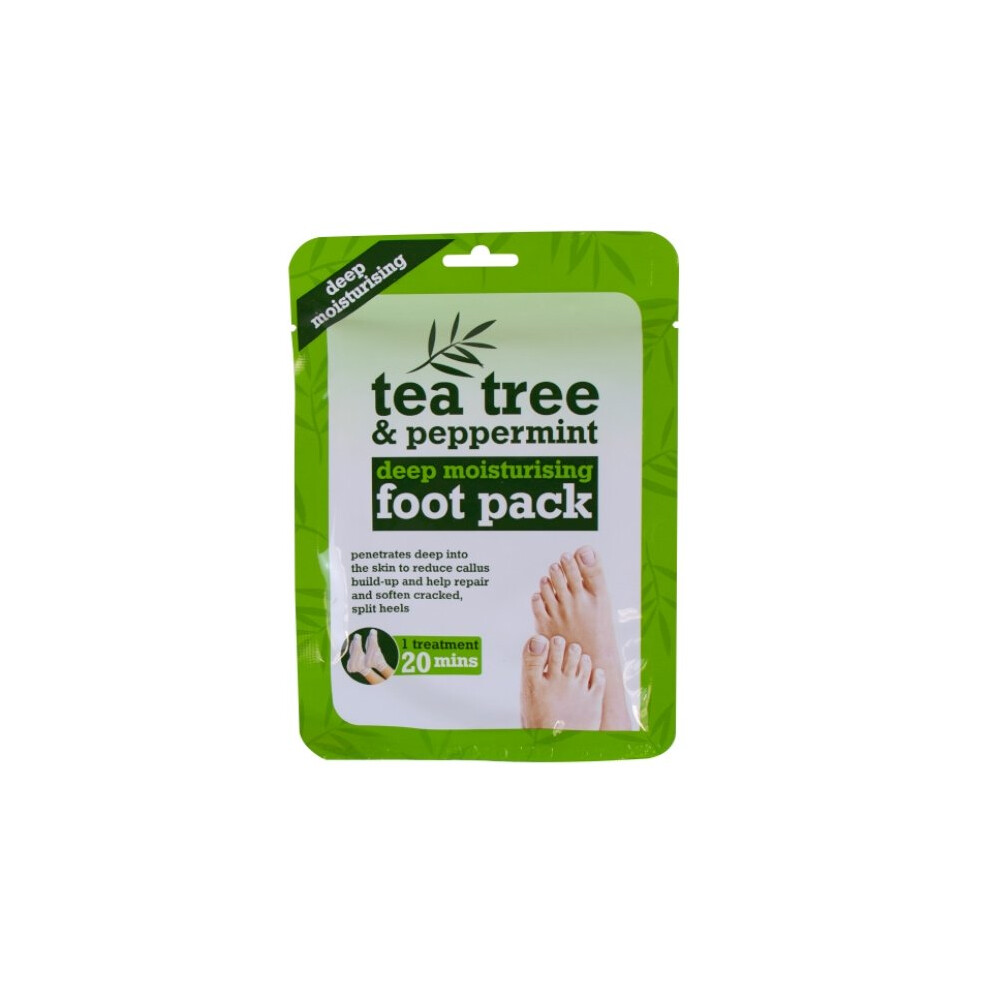 Tea Tree & Peppermint Deep Moisturising Foot Treatment Boots Pack Repair & Soften