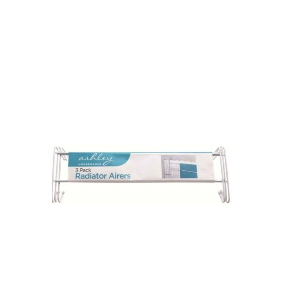 Set Of 3 Radiator Airers - 2 Bars Space Saving Clothes Dryer