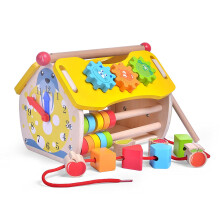 Wooden Musical Toy House | Interactive Shape Sorter Activity Set