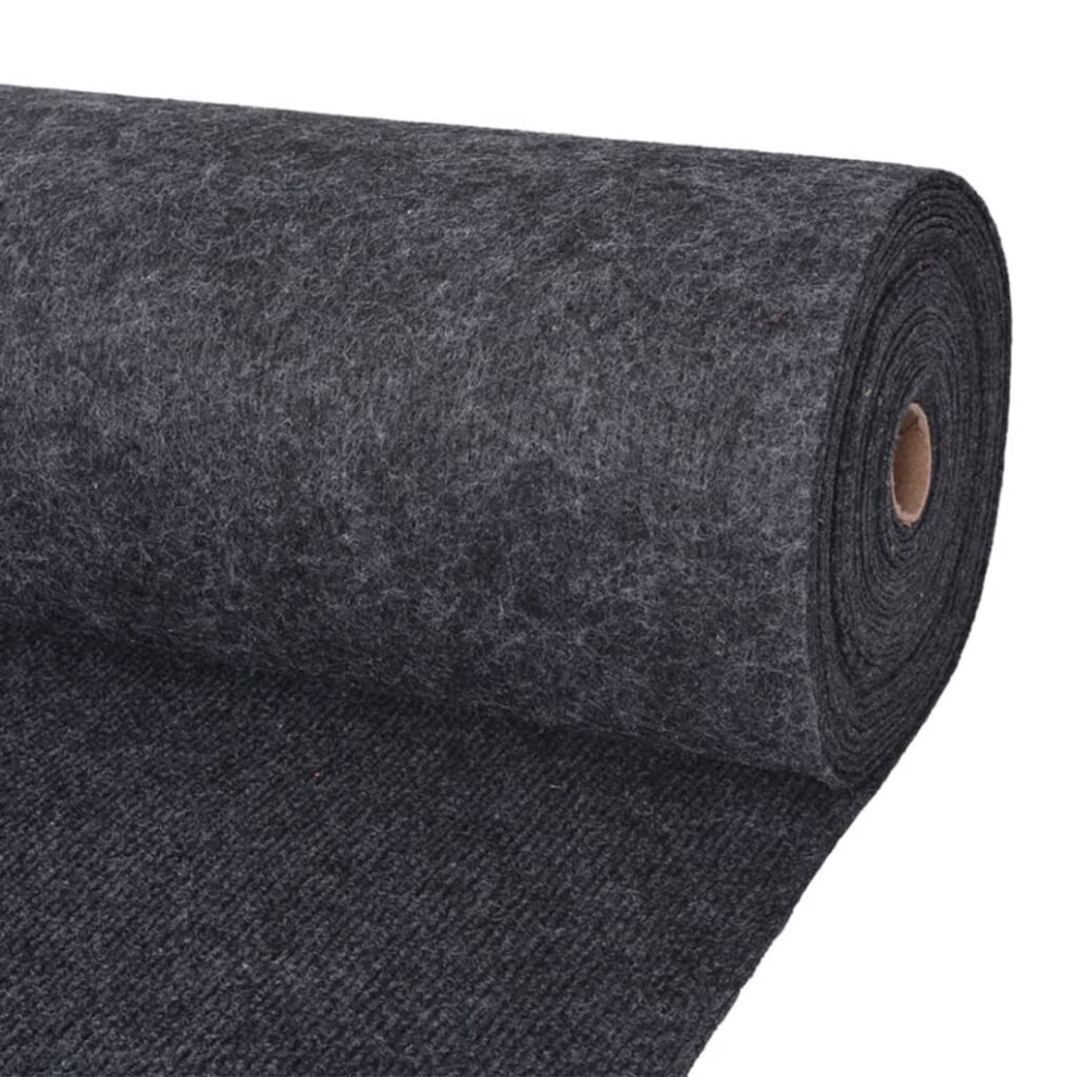 vidaXL Exhibition Carpet Rib 1.2x10m Anthracite Aisle Runner Floor Covering