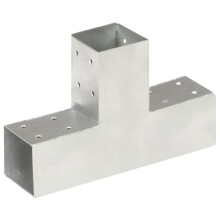 vidaXL T-stolpeforbindelse galvaniseret metal 71x71 mm