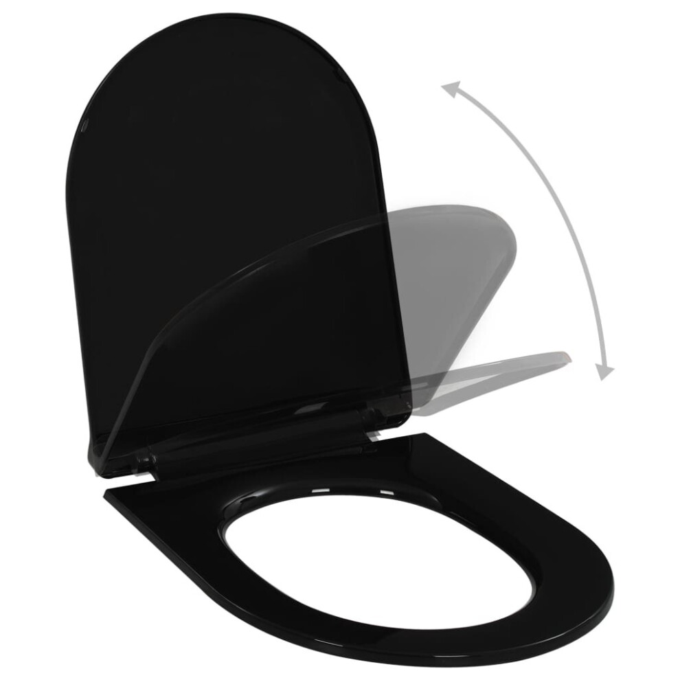 Vidaxl Soft-Close Toilet Seat With Quick-Release Design Black Heavy Duty Wc 8719883596198