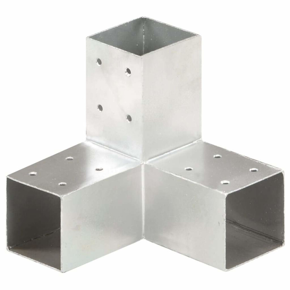 Vidaxl Post Connector Y Shape Galvanised Metal 71X71mm Wood Beams Shoe Support