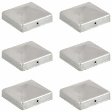 Simply4u Pyramid Fence Post Caps 6 pcs Metal 81x81 mm