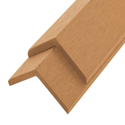 vidaXL 5x Decking Angle Trims WPC 170cm Teak Colour Tiles Board Corner Edge 1