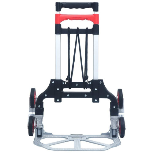 vidaXL foldbar trappevogn, 70 kg, aluminium, sølv 2