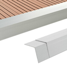 vidaXL 5x Decking Angle Trims Aluminium 170cm Silver Corner Edging L Profile