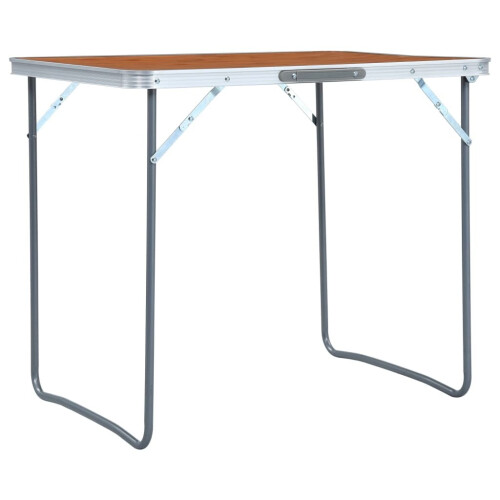 vidaXL foldbart campingbord med metalramme 80x60 cm 2