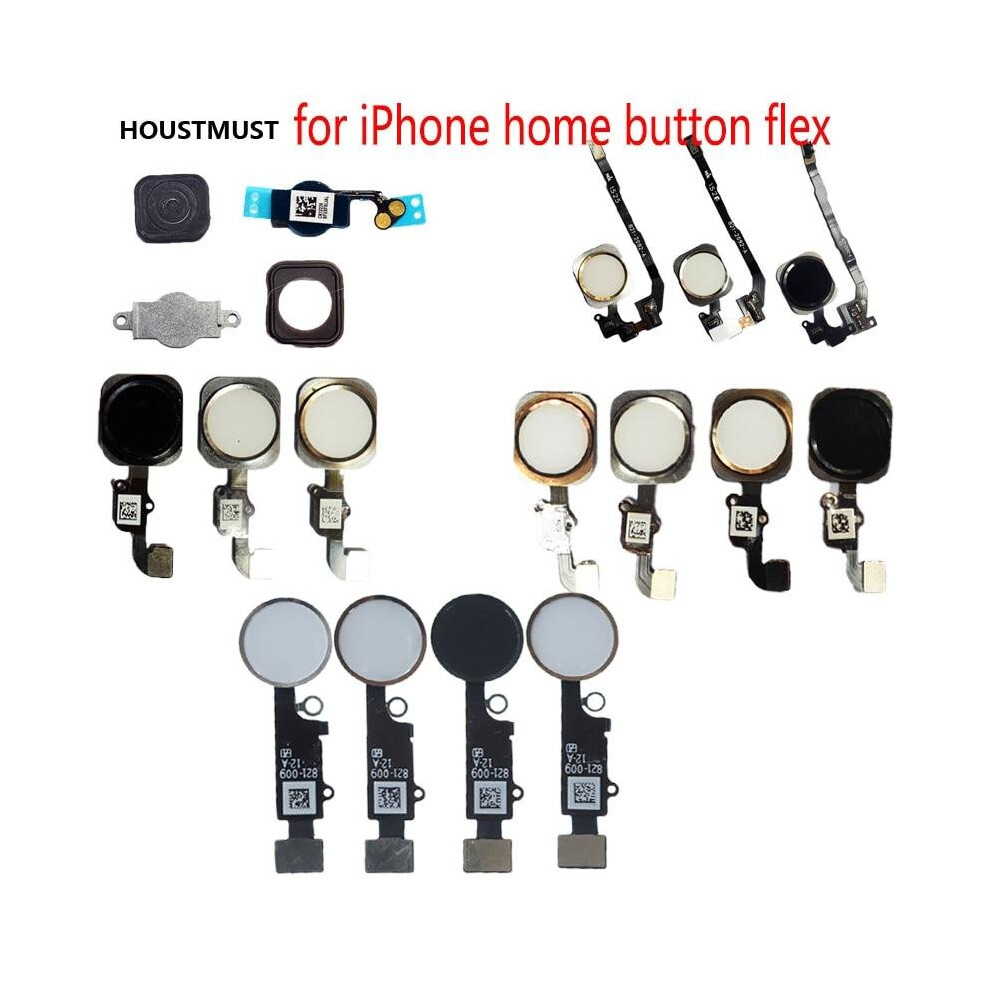 (For 6S-6Splus ) Houstmust 1Pcs Home Button With Flex Cable For Iphone 5 5C 5S 6 6Plus 6S Plus 7 7Plus Home Button Flex Assembly Gold 6018740891820