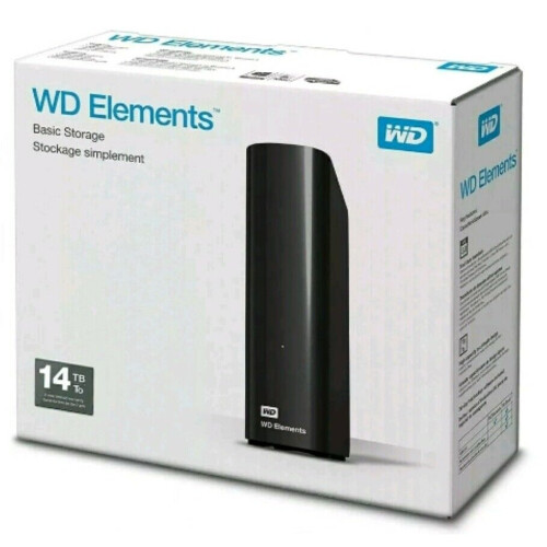 Western Digital WD Elements Desktop 14TB USB 3.2 Gen 1 Sort