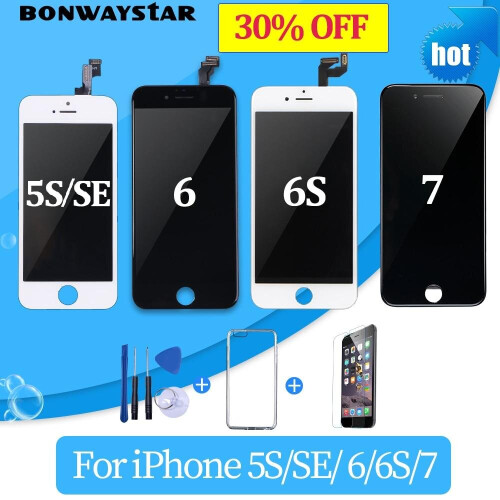 (For  iPhone SE Black) AAA+++ LCD Display For iPhone 6 7 touch Screen replacement Digitizer Assembly for iPhone 5S SE 6S LCD Screen No Dead Pixel