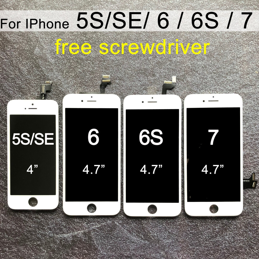 (For Iphone 6S ) 100% A+++ Quality Display For Iphone 6 Lcd Touch Replacement Screen Digitizer Assembly For Iphone 5S 6S Lcd Screen For Iphone 7 White 6018747819865
