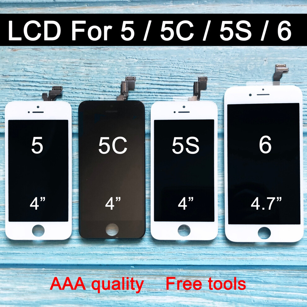 (For Iphone 6 ) New Replacement For Iphone 6 Lcd Display For Iphone 6S Lcd Screen Display Touch Digitizer Assembly For Iphone 5S Lcd White 6018743973905