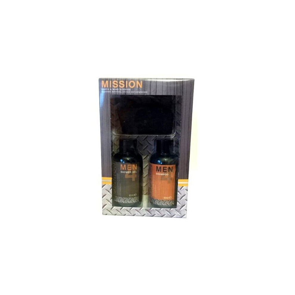 Mens Shower/Bath Gift Set - Shower Gel - Shampoo - Face Cloth