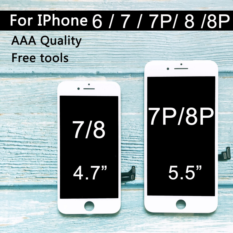 Photos - Mobile Phone Part  Factory Sale Replacement LCD For Iphone 7 plus LCD Screen Display Touch Digitizer Assembly For iphone 7 L(For 8 plus White)