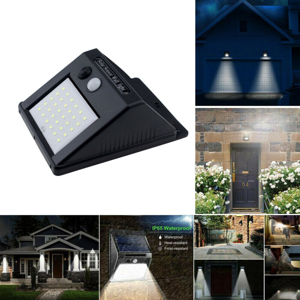 Outdoor 30 LED Solar Wall Lights PIR Motion Sensor Security Garden Lamp