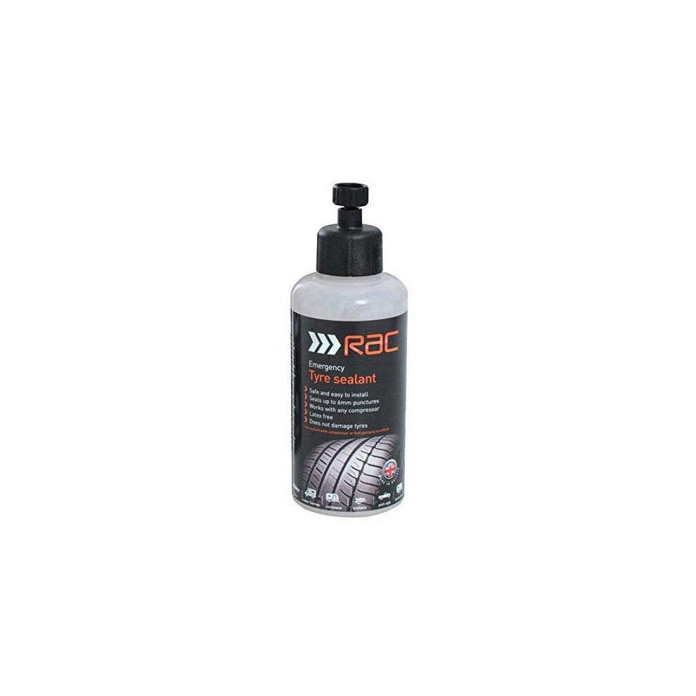 Rac Tyre Sealant Kit 300Ml – Mira Approved, Latex-Free Sealant For Punctures Up To 6Mm, Roadside Repair