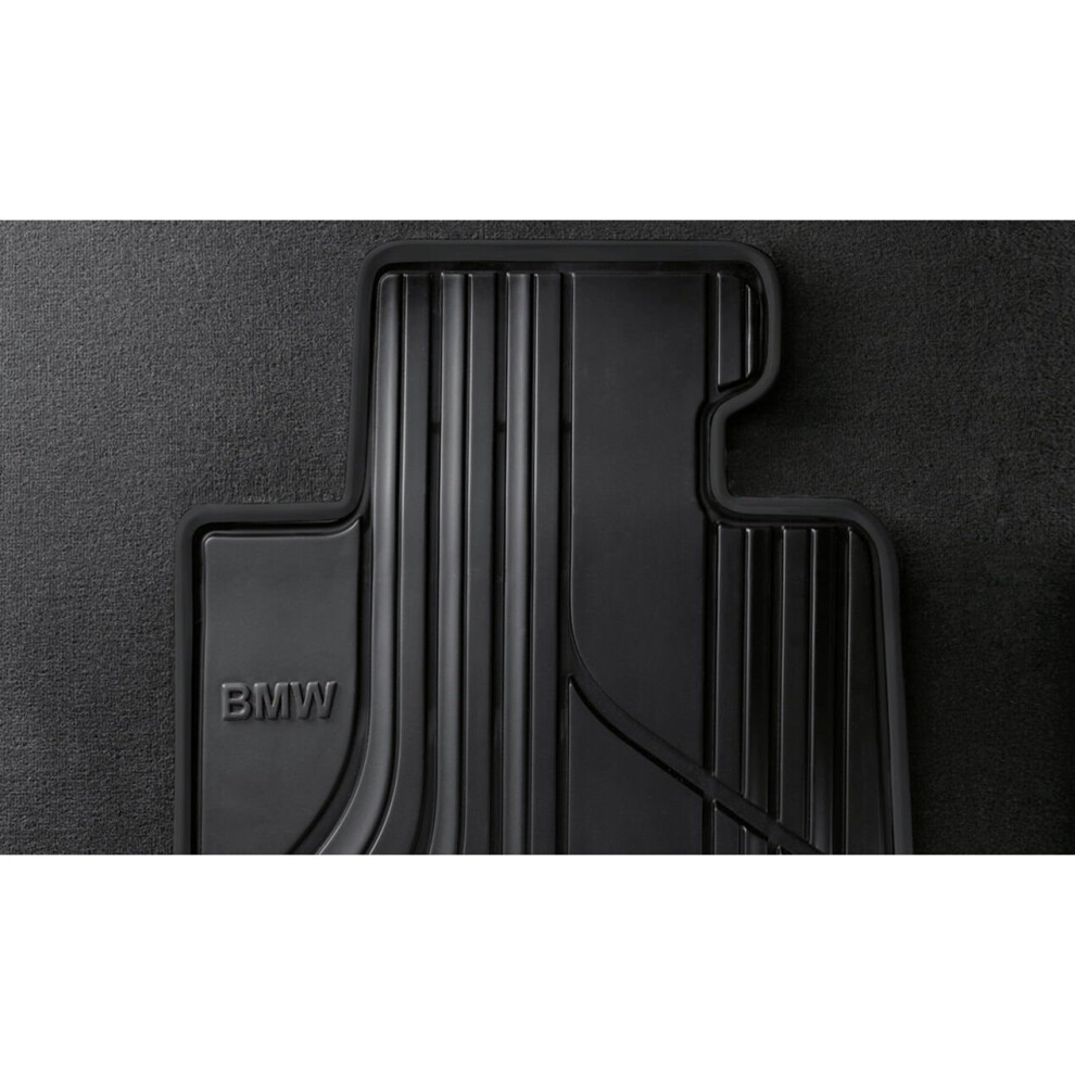 BMW Genuine All-Weather Rubber Front Car Floor Mats Black F20 F21 51472339848