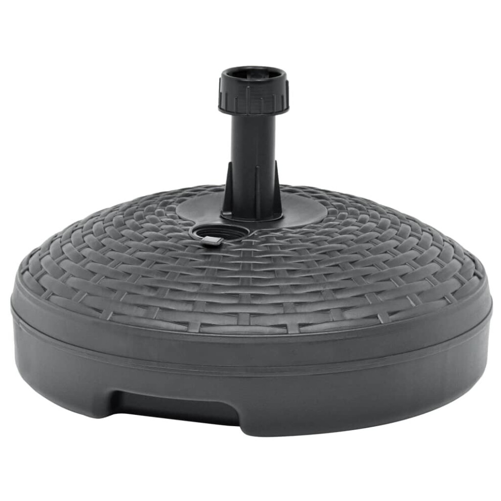 vidaXL Umbrella Base Sand/Water Filled Anthracite Plastic Rattan Parasol Base