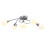 VidaXL Ceiling Lamp with Ceramic Shades for 5 E14 Bulbs White Bowl 3