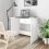 vidaXL Desk Engineered Wood White Desk with Drawers Workstation Writing Table 1