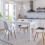 VidaXL vidaXL Dining Table White Engineered Wood Kitchen Dinner Dining Room Table 1