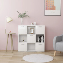 vidaXL bogreol, hvid, 90x30x90 cm, træbaseret materiale