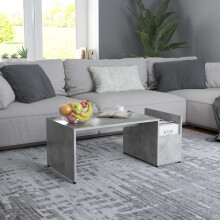 vidaXL Coffee Table Concrete Grey Engineered Wood Couch Sofa Storage Tea Desk