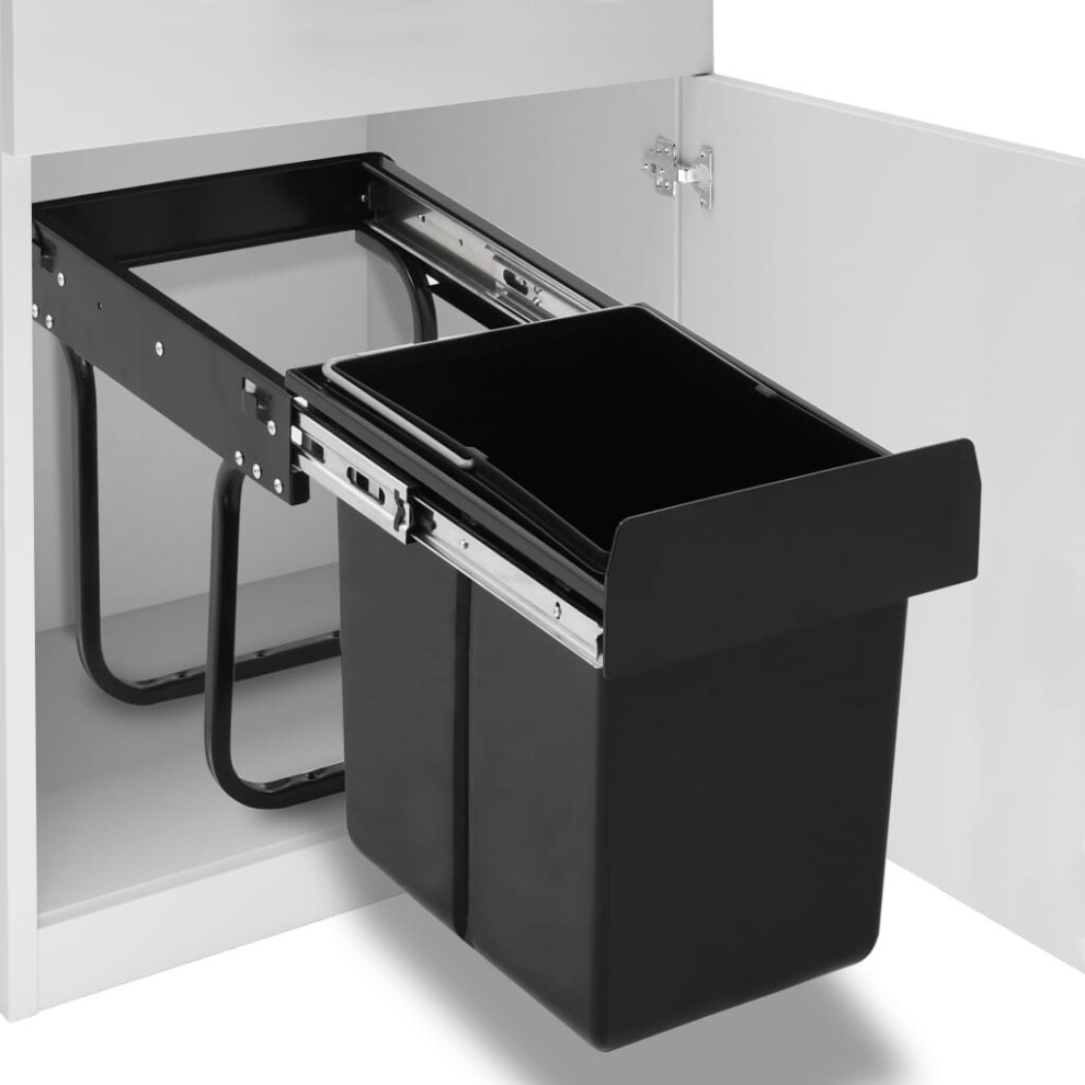 vidaXL Kitchen Cupboard Pull-out Recycled Dustbin Soft-Close Garbage Cans