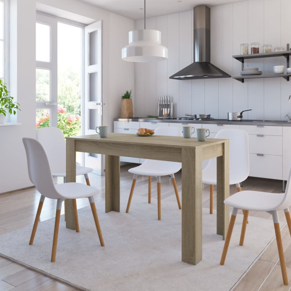 vidaXL Dining Table Sonoma Oak Engineered Wood Home Dinner Dining Room Table