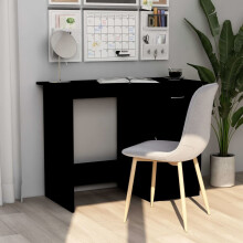 vidaXL Desk Black Engineered Wood Corner Console Computer Writing Office Table