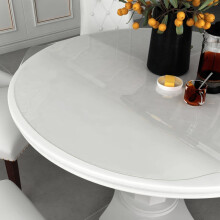 vidaXL Tischfolie Transparent Ø 70 cm 1,6 mm PVC