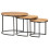 VidaXL vidaXL 3x Solid Acacia Wood Nesting Tables Acacia Wood Table Couch Table Desk 1