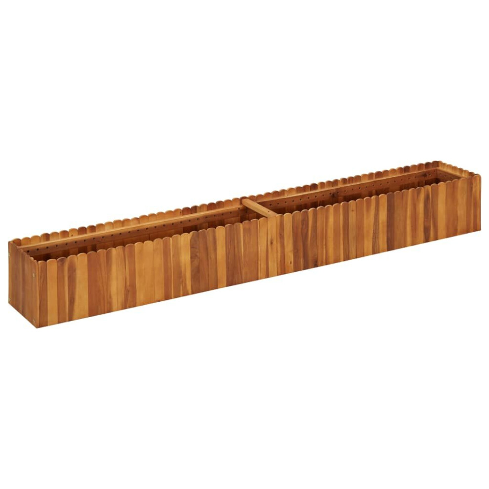 Vidaxl Solid Acacia Wood Garden Raised Bed Outdoor Flower Herb Pot Container
