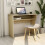 vidaXL Desk Sonoma Oak Engineered Wood Computer Corner Office Desk Workstation 1