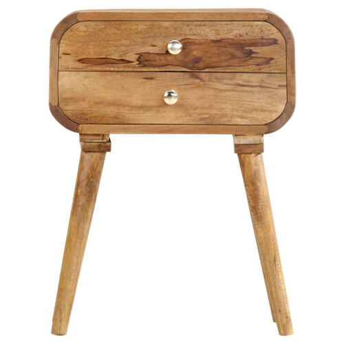 VidaXL vidaXL Solid Mango Wood Bedside Cabinet 43x30x58cm Night Stand Side Table 2