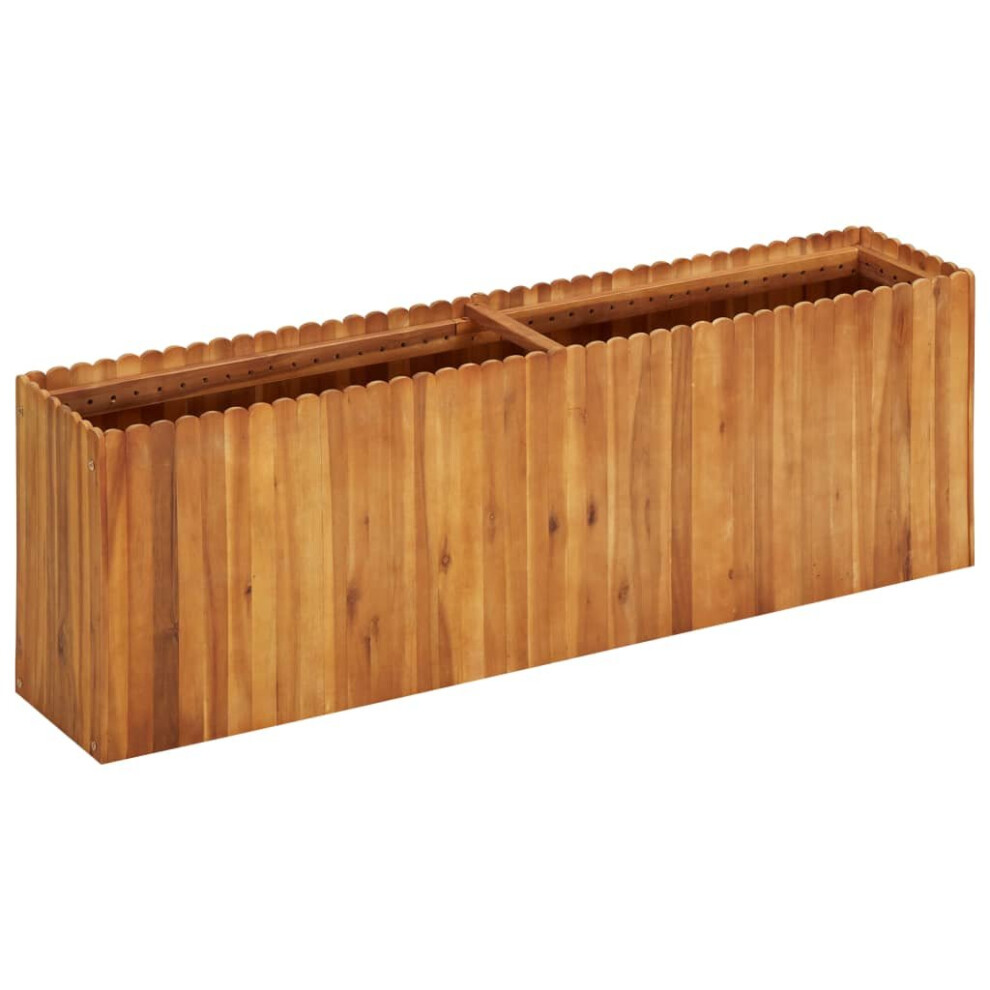 Vidaxl Solid Acacia Wood Garden Raised Bed Outdoor Flower Herb Pot Container