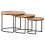 VidaXL vidaXL 3x Solid Acacia Wood Nesting Tables Acacia Wood Table Couch Table Desk 7